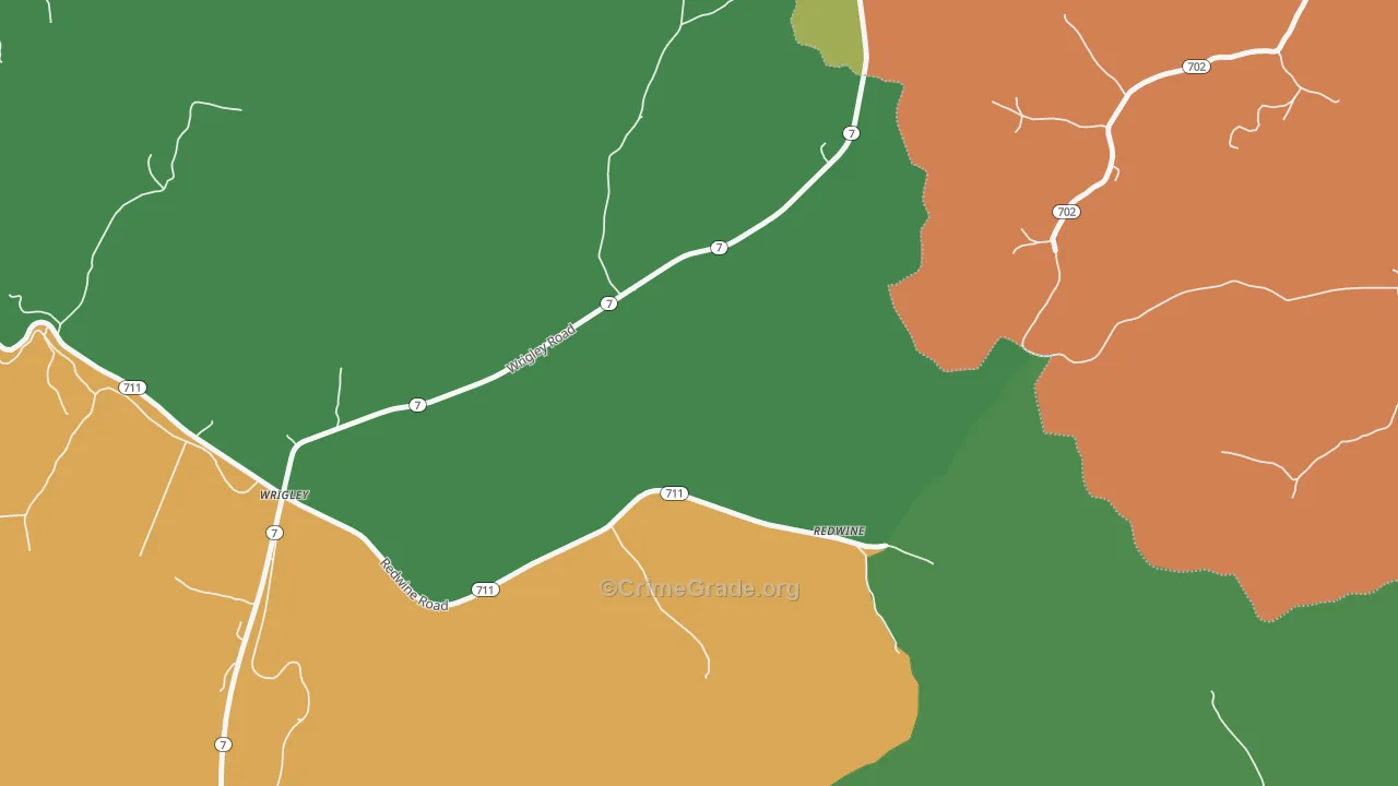 Redwine, KY Map of Assault Rates