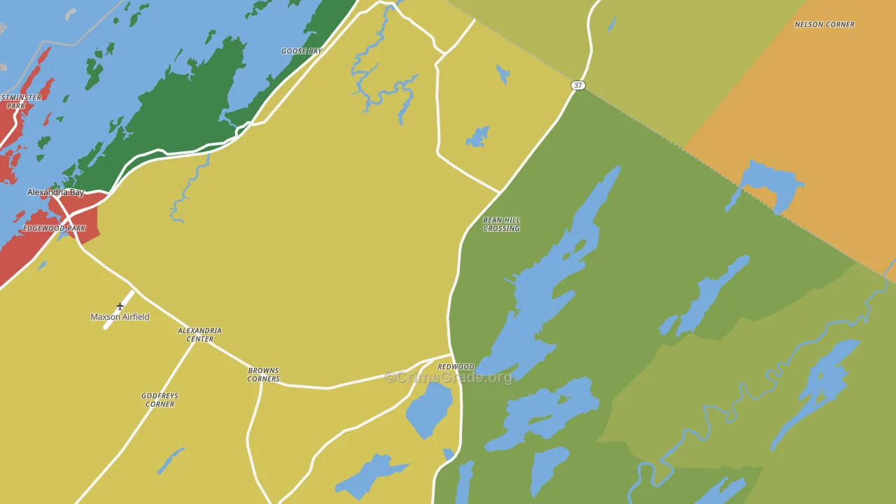 Redwood, NY Map of Assault Rates