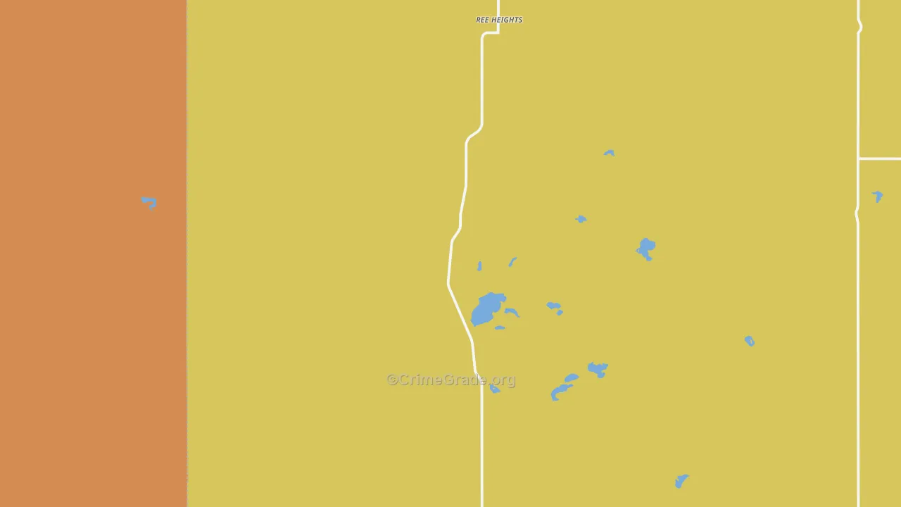 Ree Heights, SD Map of Assault Rates
