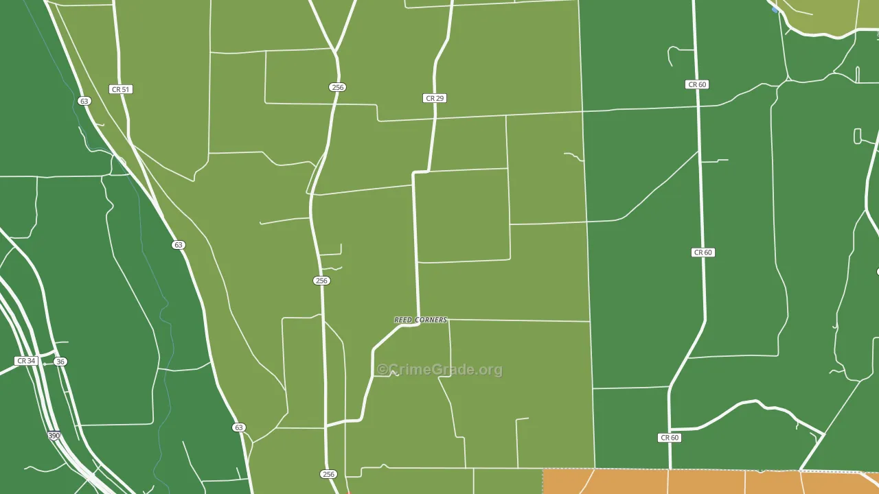 Reed Corners, NY Map of Assault Rates