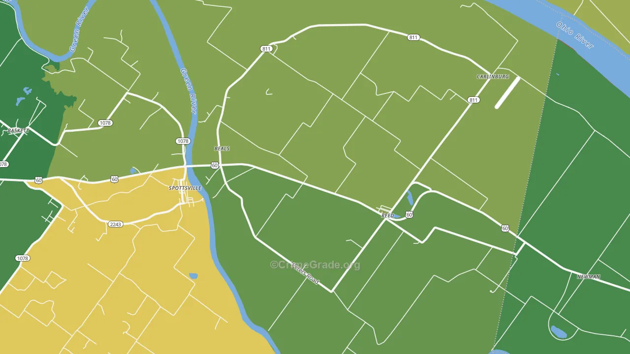Reed, KY Map of Assault Rates