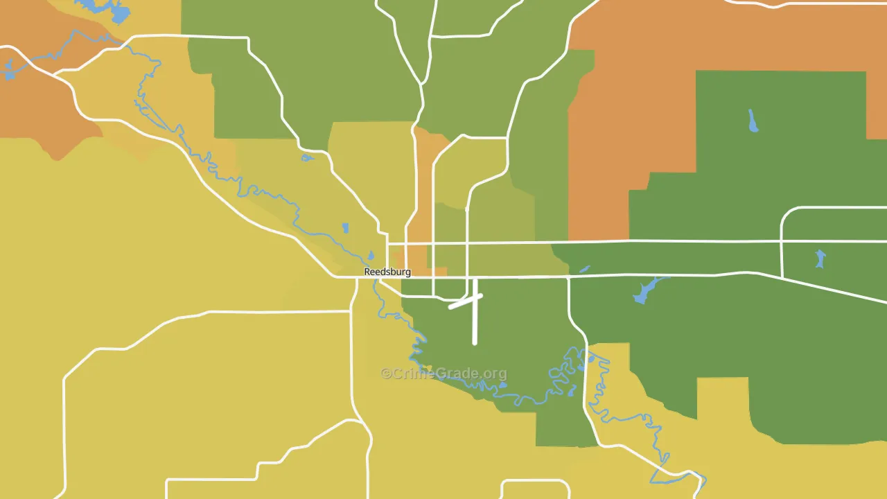 Reedsburg, WI Map of Assault Rates