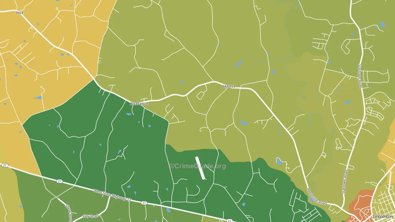 Reepsville, NC Map of Assault Rates