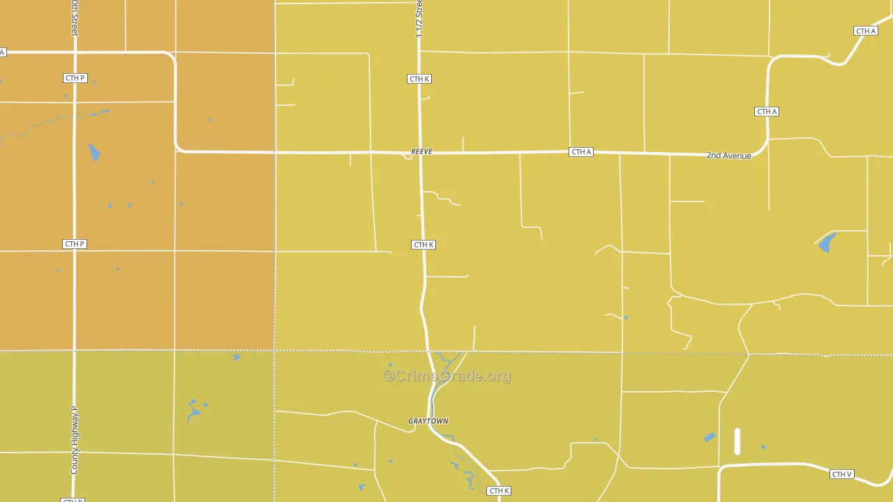 Reeve, WI Map of Assault Rates