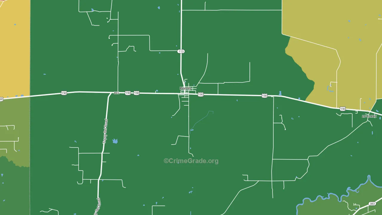 Reeves, LA Map of Assault Rates