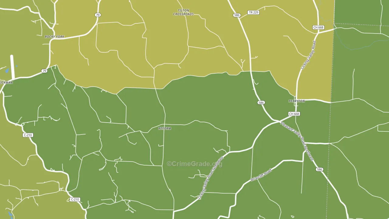 Reform, OH Map of Assault Rates