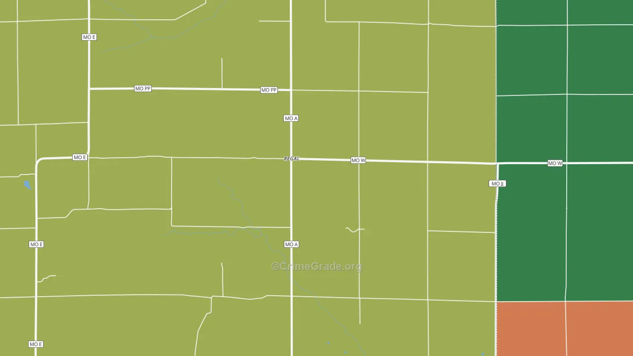 Regal, MO Map of Assault Rates