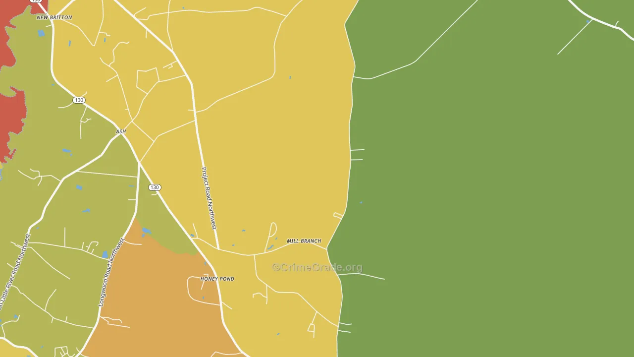 Regan, NC Map of Assault Rates