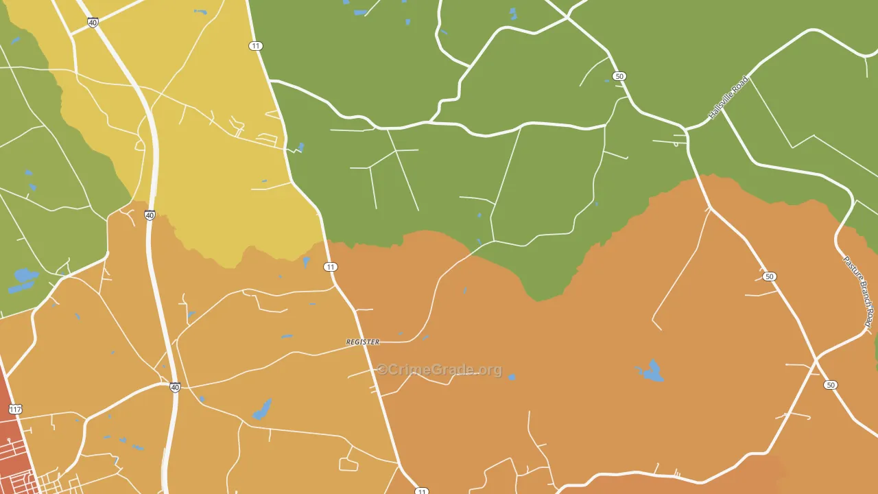 Register, NC Map of Assault Rates