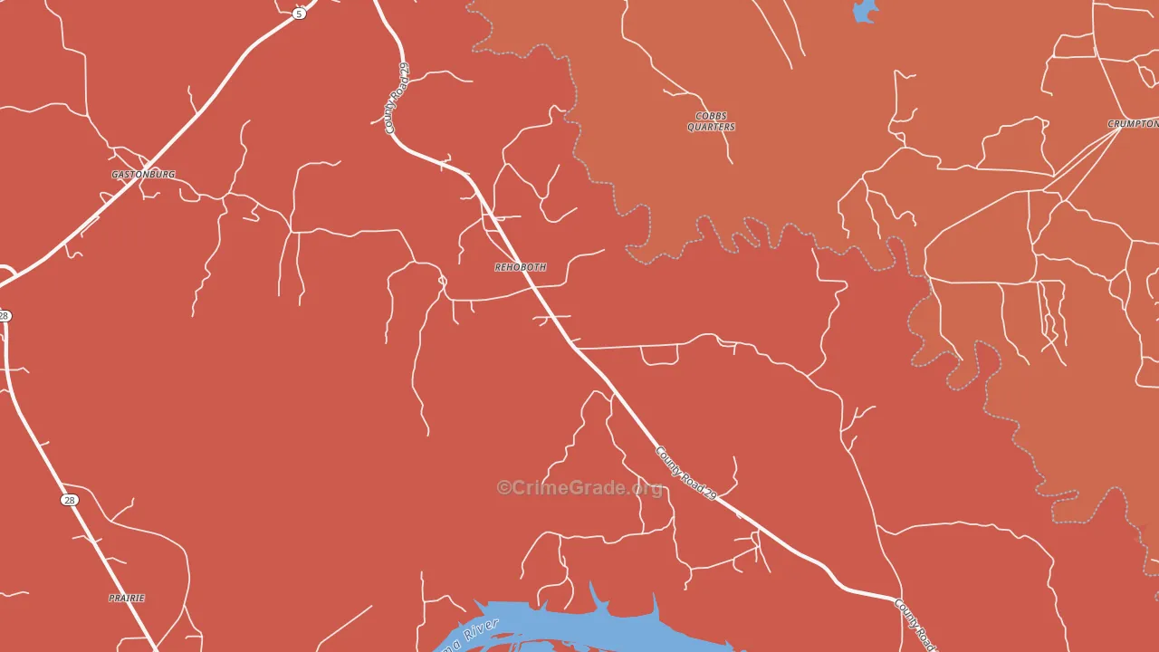 Rehoboth, AL Map of Assault Rates