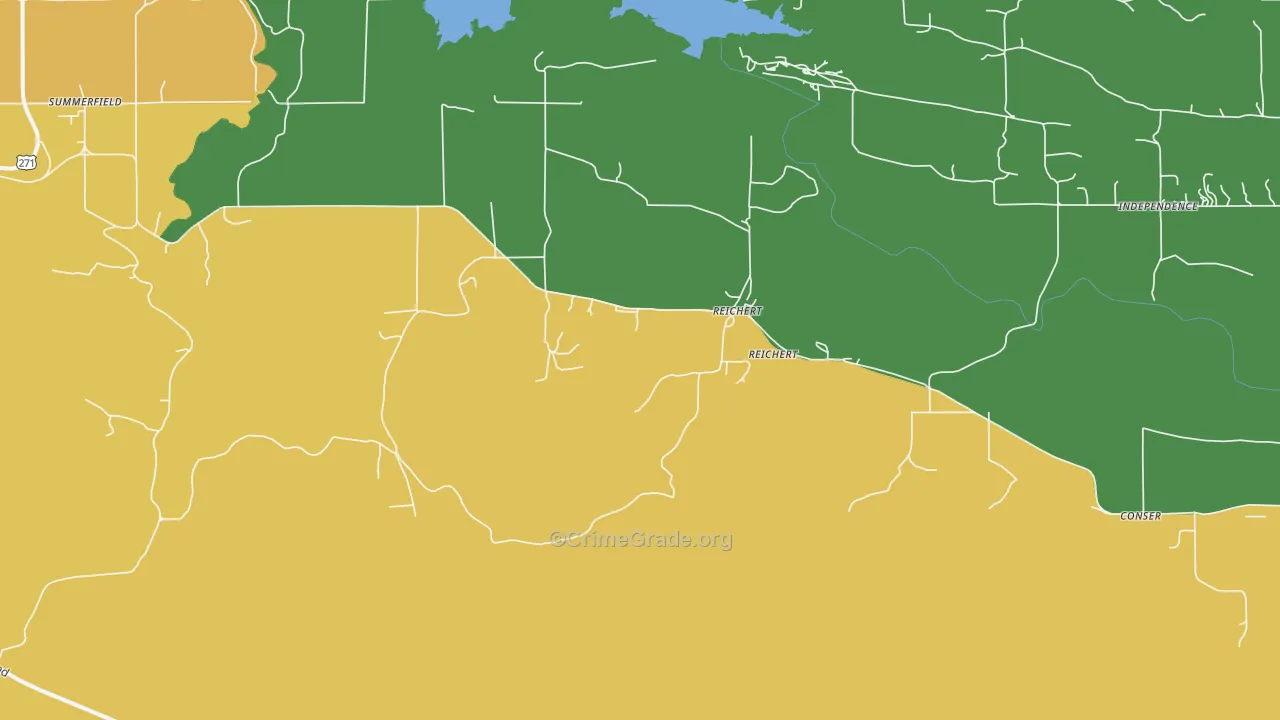 Reichert, OK Map of Assault Rates