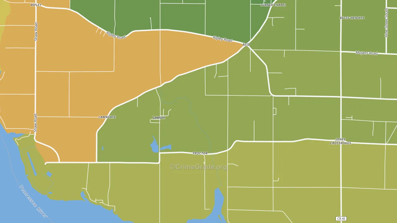 Reid, AL Map of Assault Rates