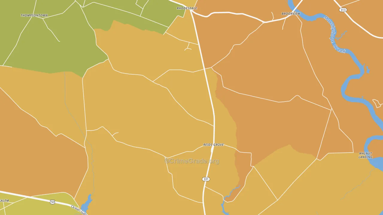 Reids Grove, MD Map of Assault Rates