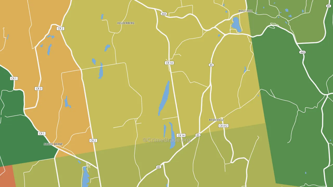 Reidsville, NY Map of Assault Rates