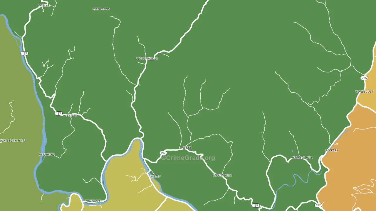 Relief, NC Map of Assault Rates