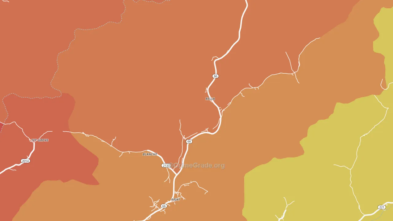 Rella, KY Map of Assault Rates