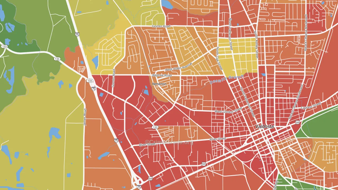 Remerton, GA Map of Assault Rates