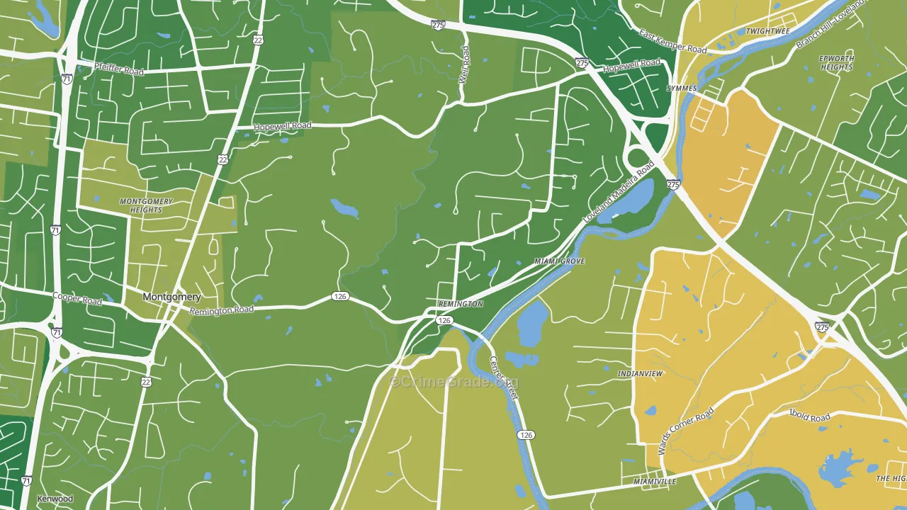 Remington, OH Map of Assault Rates