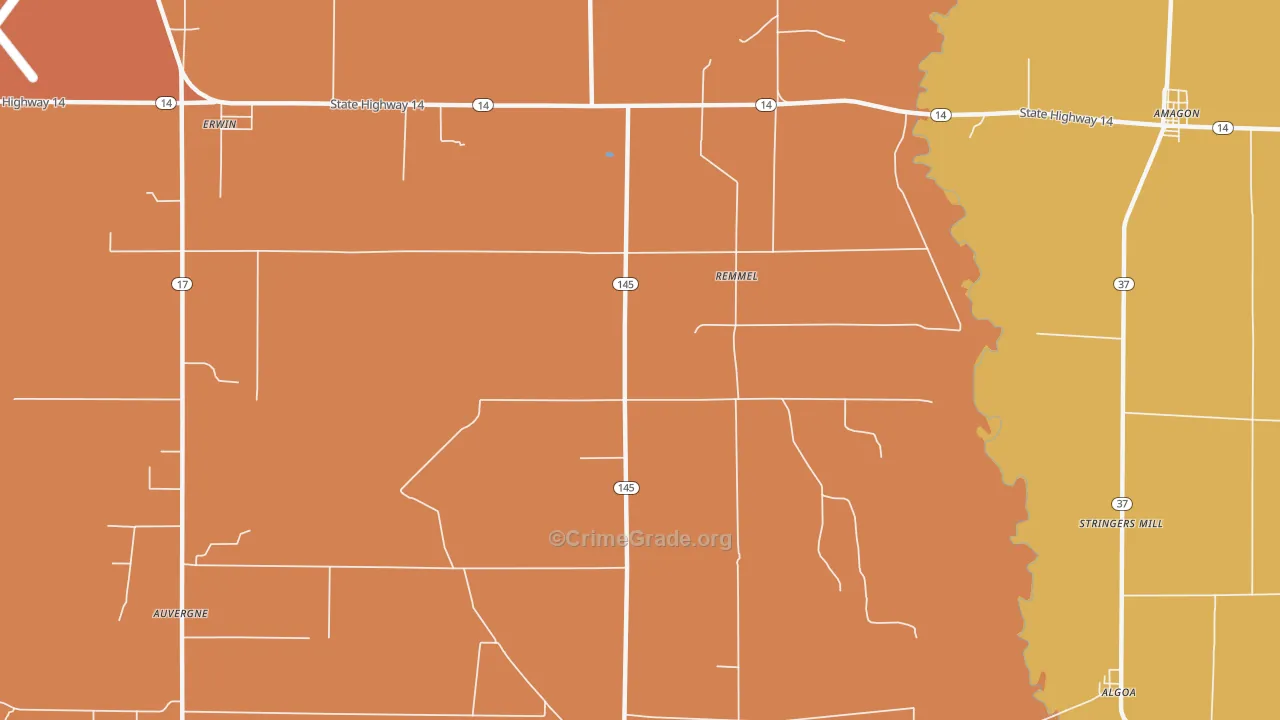 Remmel, AR Map of Assault Rates