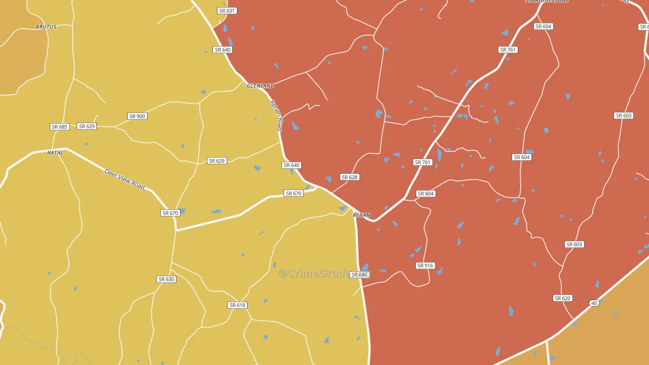 Renan, VA Map of Assault Rates
