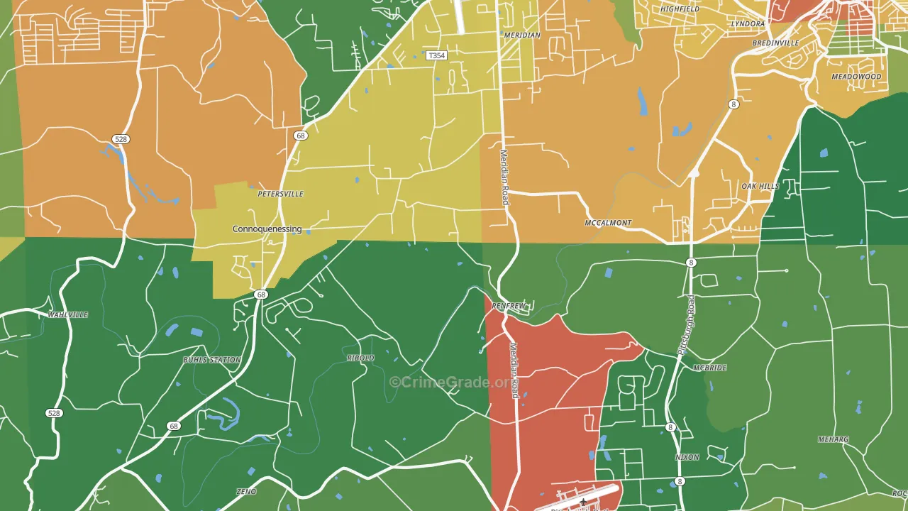 Renfrew, PA Map of Assault Rates