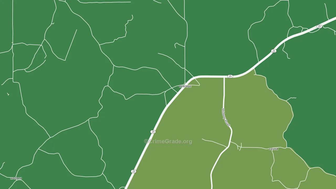 Renfroe, MS Map of Assault Rates
