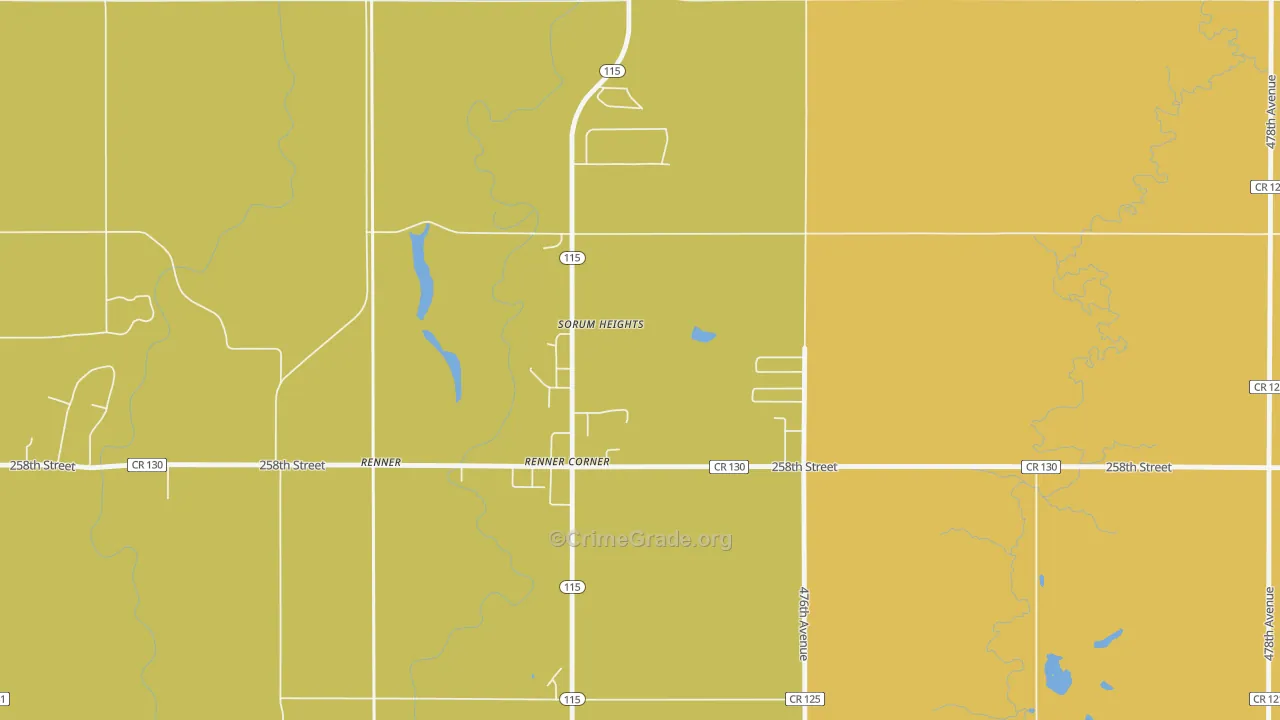 Renner Corner, SD Map of Assault Rates