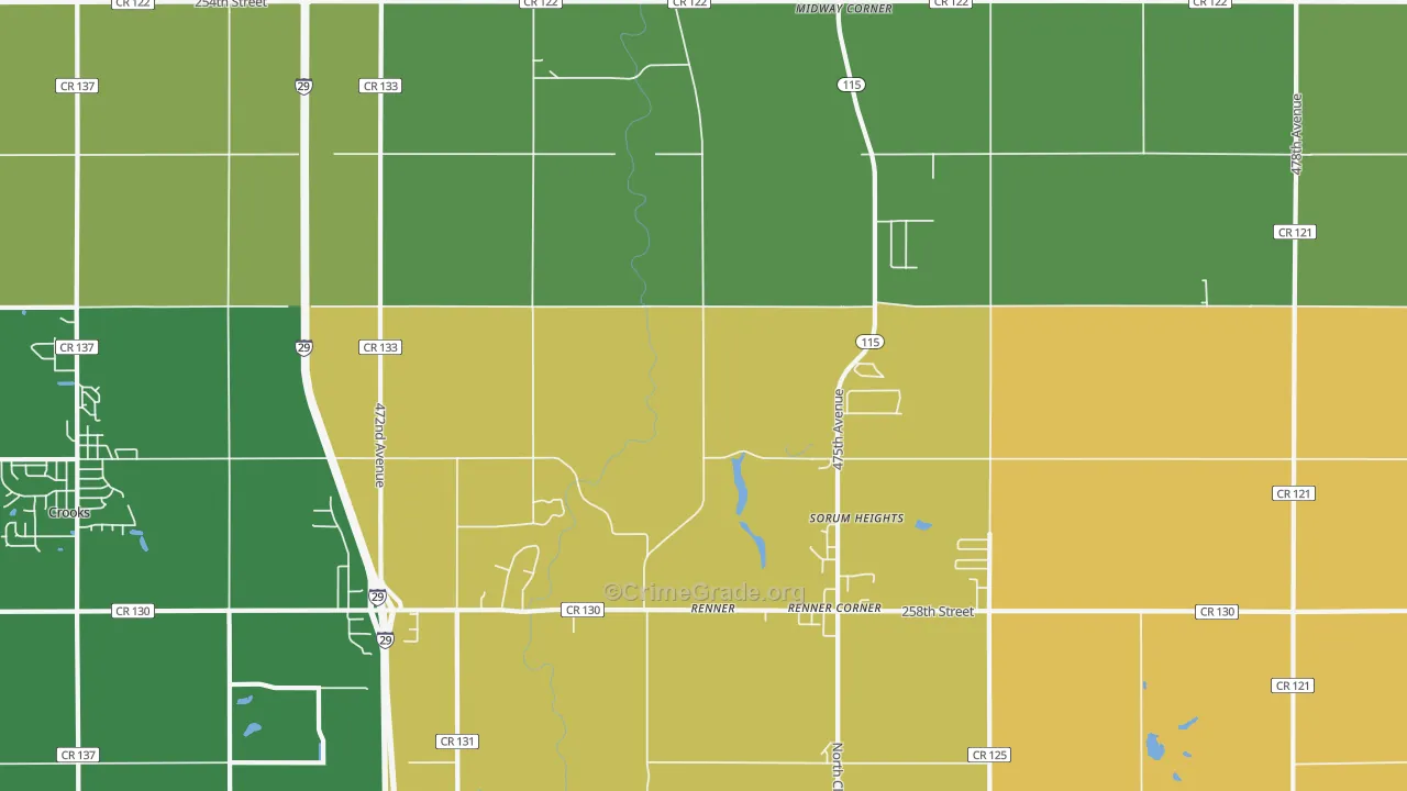 Renner, SD Map of Assault Rates