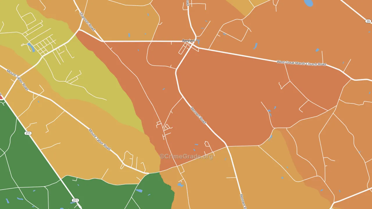 Rennert, NC Map of Assault Rates