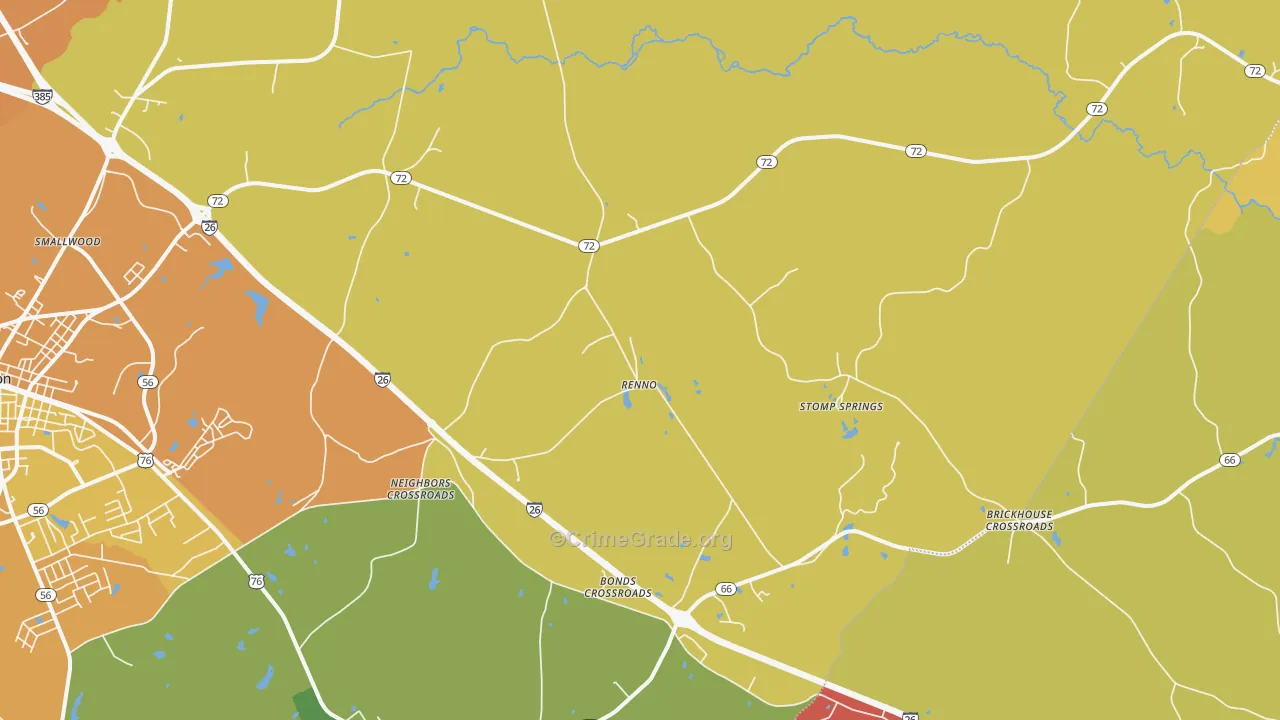 Renno, SC Map of Assault Rates