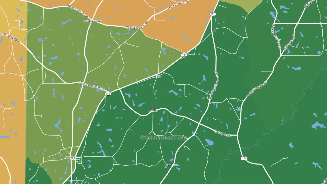Reno, GA Map of Assault Rates