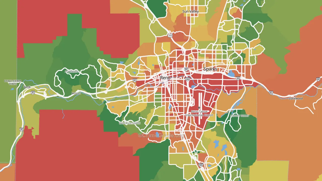 Reno, NV Map of Assault Rates
