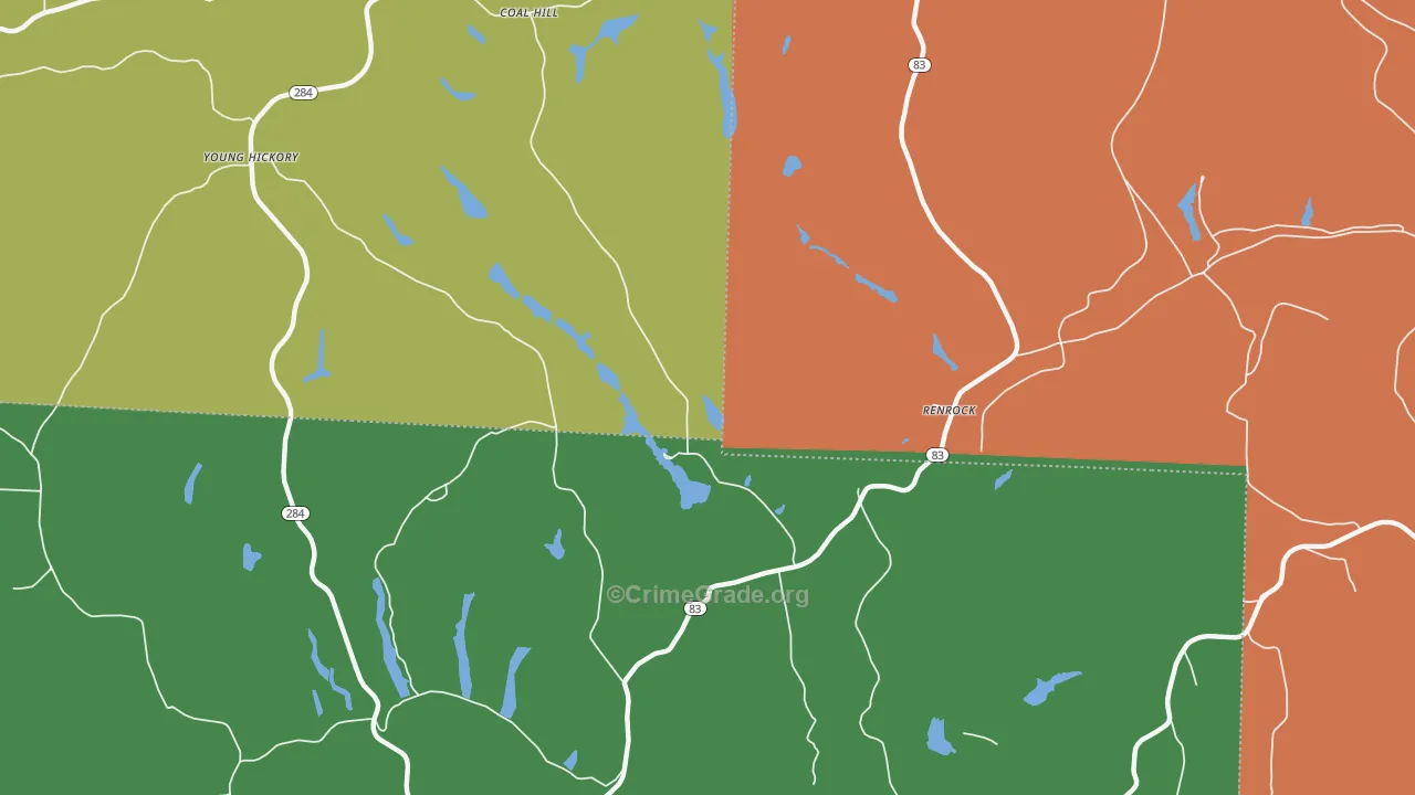 Renrock, OH Map of Assault Rates