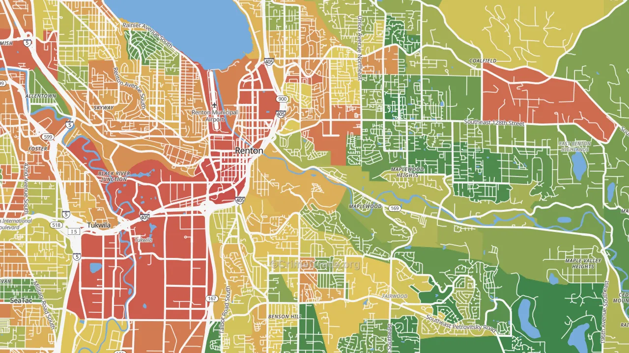 Renton, WA Map of Assault Rates