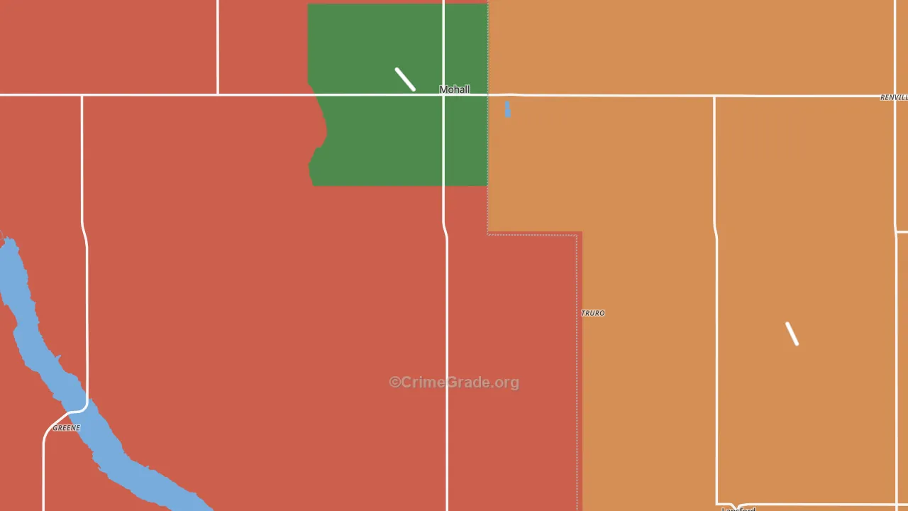 Renville County, ND Map of Assault Rates