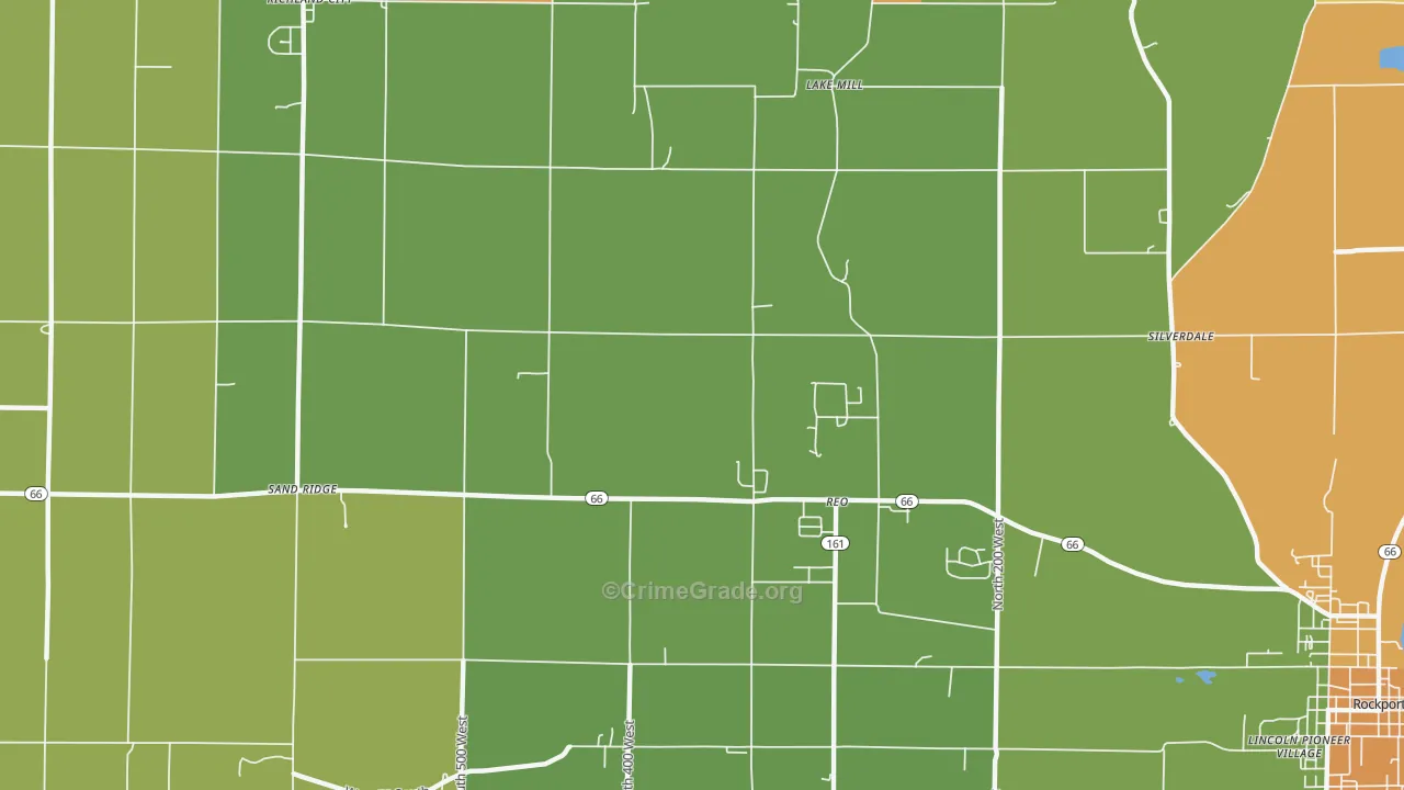 Reo, IN Map of Assault Rates