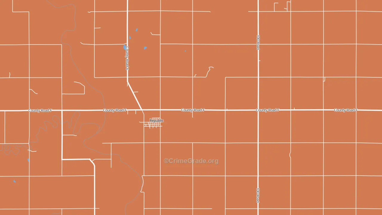 Republic, KS Map of Assault Rates