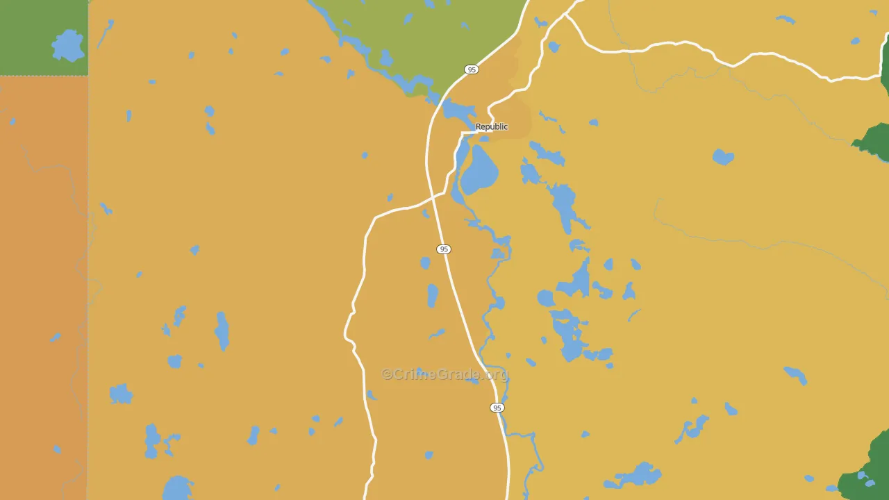 Republic, MI Map of Assault Rates
