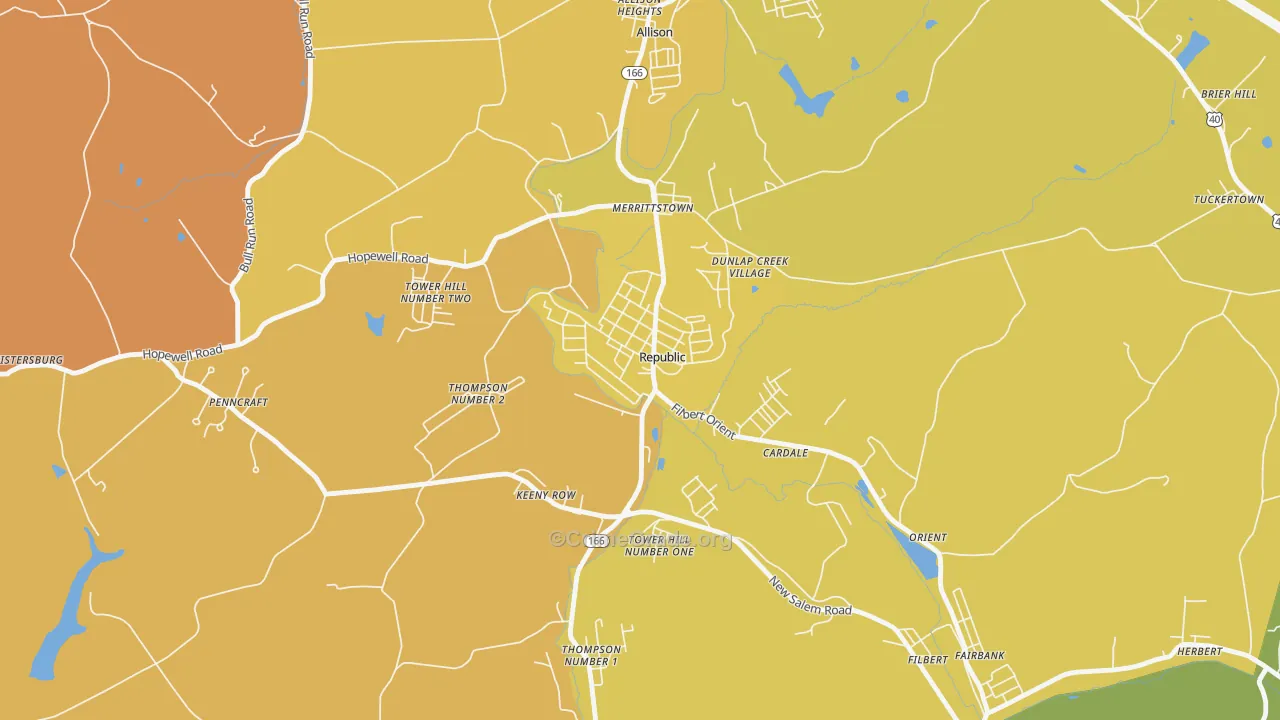 Republic, PA Map of Assault Rates
