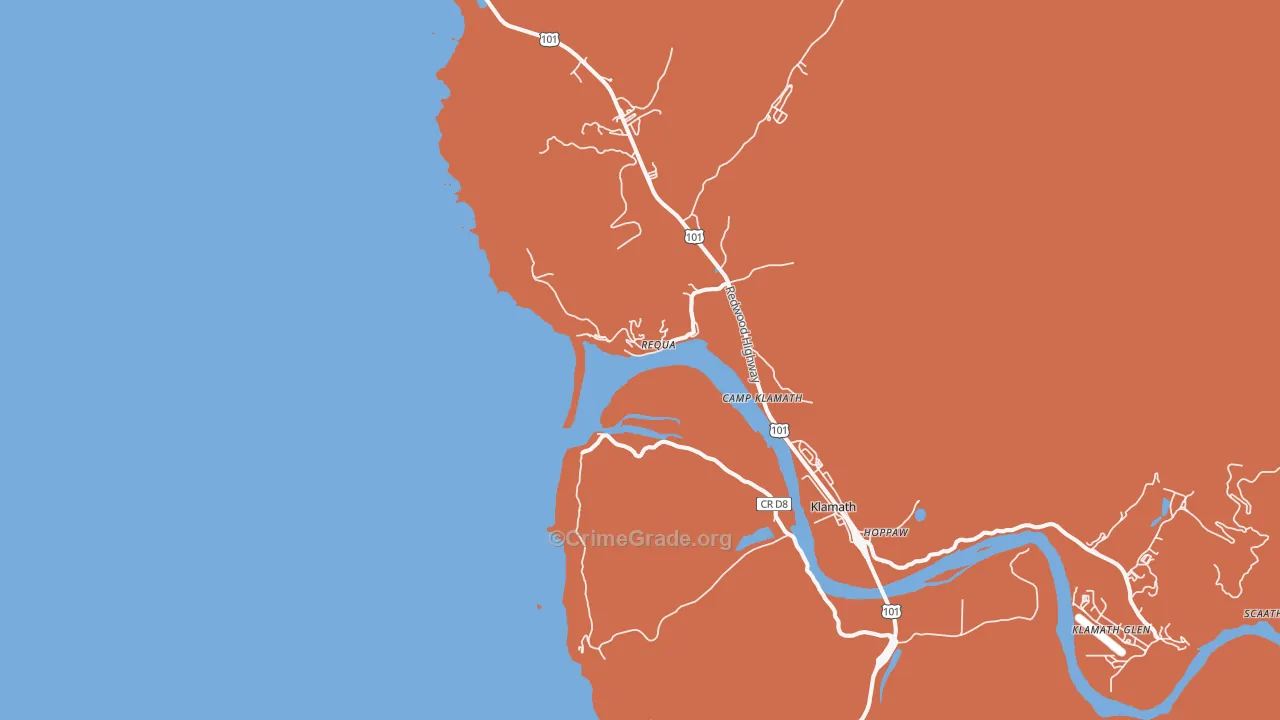 Requa, CA Map of Assault Rates