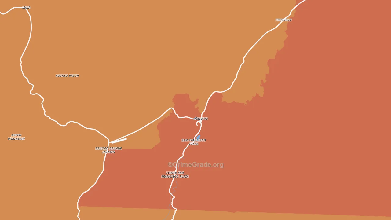 Reserve, NM Map of Assault Rates