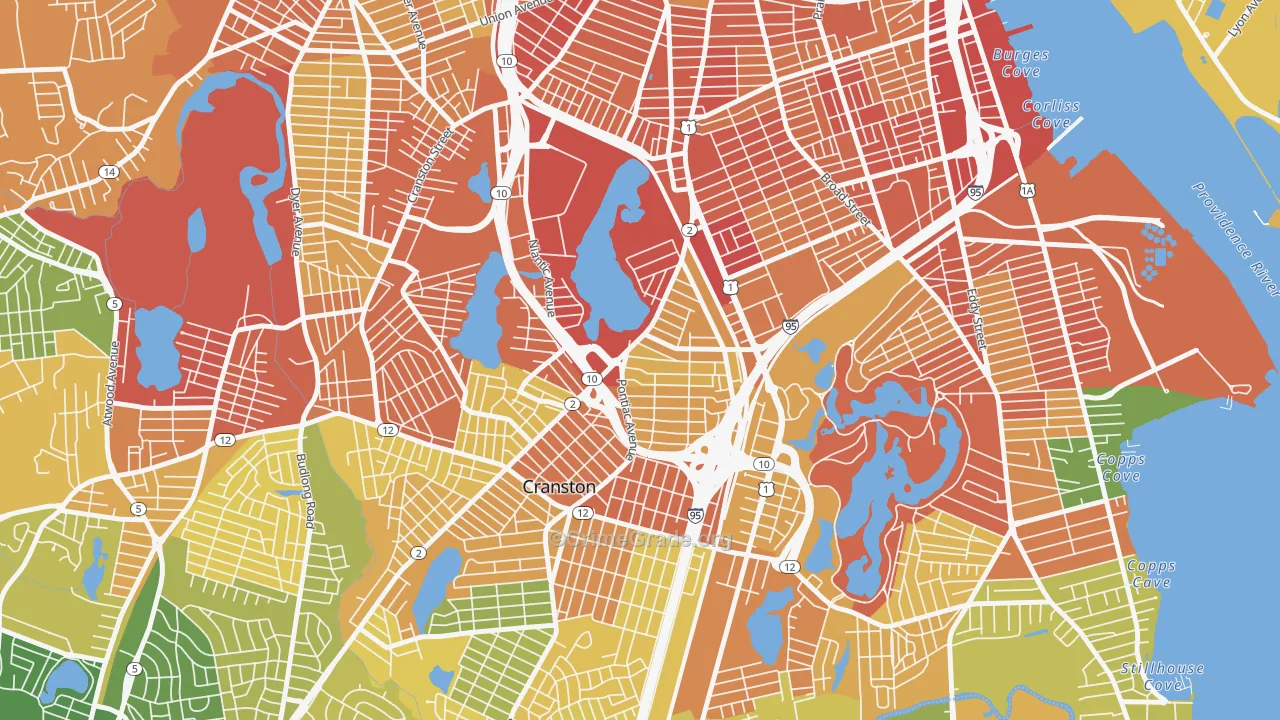 Reservoir, Providence, RI Map of Assault Rates