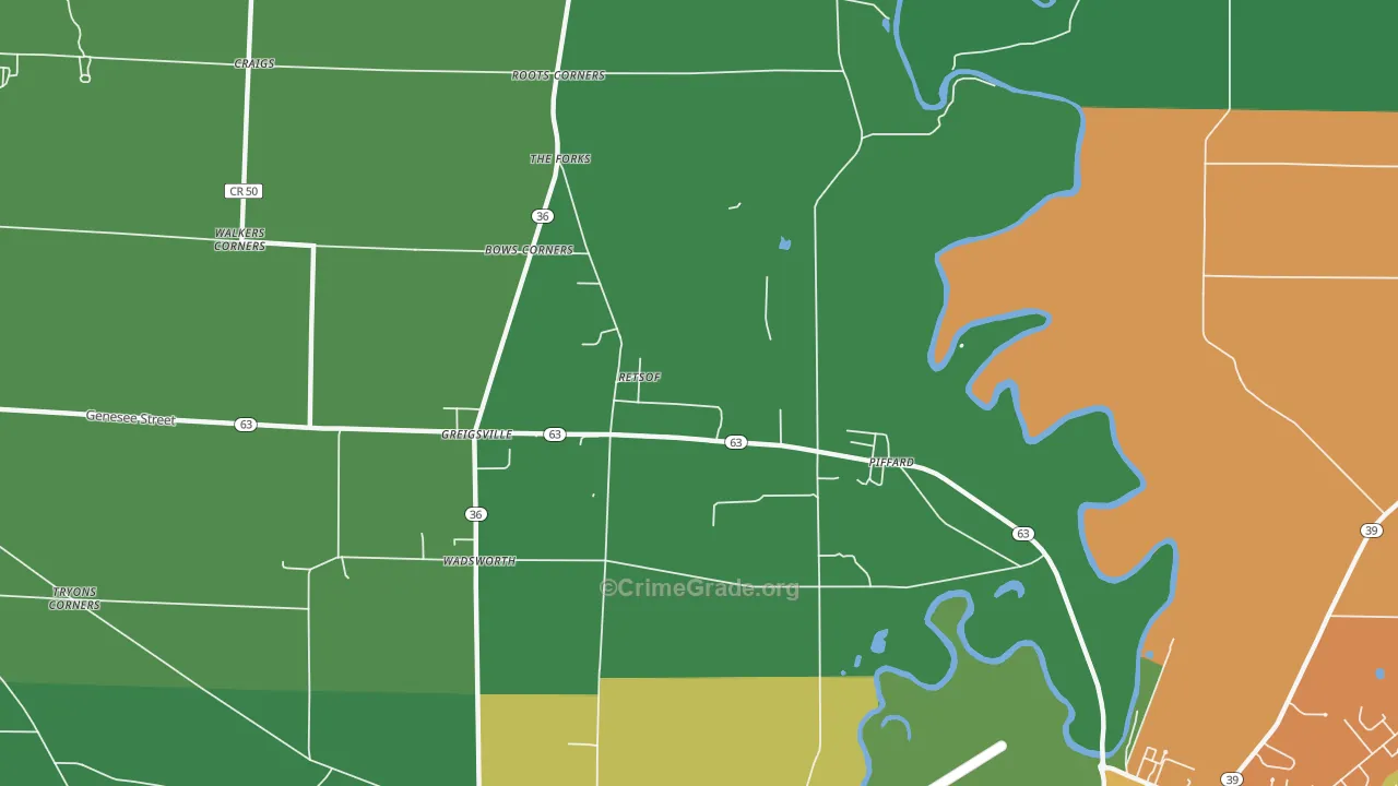 Retsof, NY Map of Assault Rates