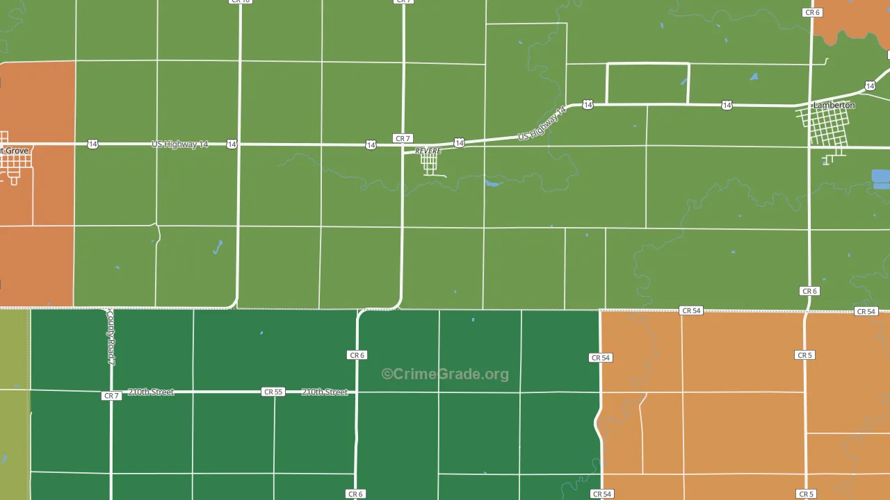 Revere, MN Map of Assault Rates