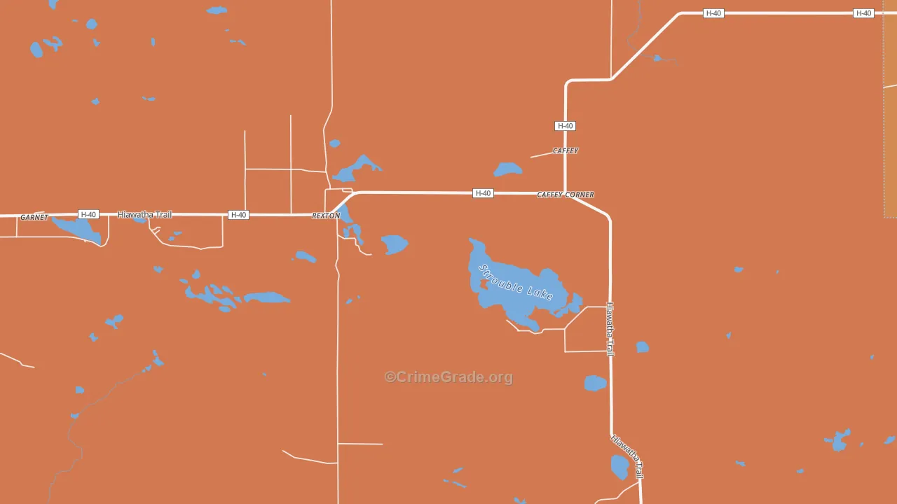 Rexton, MI Map of Assault Rates