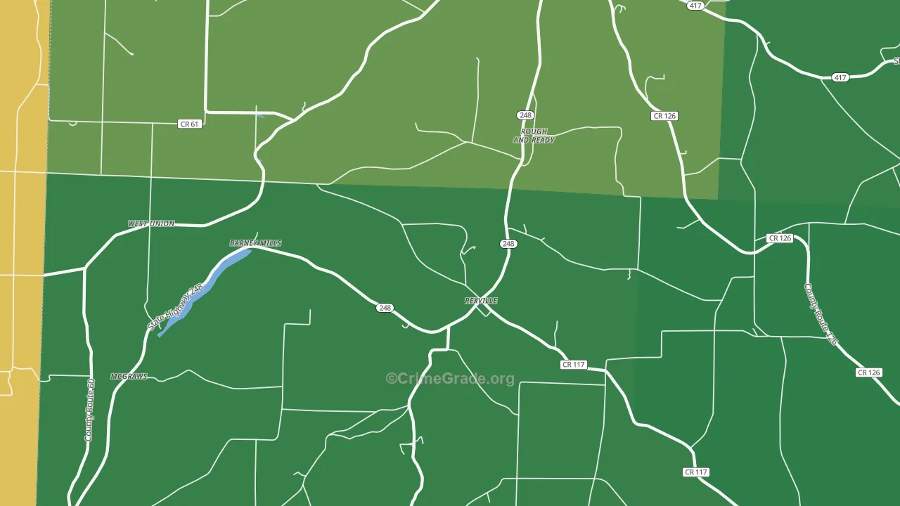 Rexville, NY Map of Assault Rates