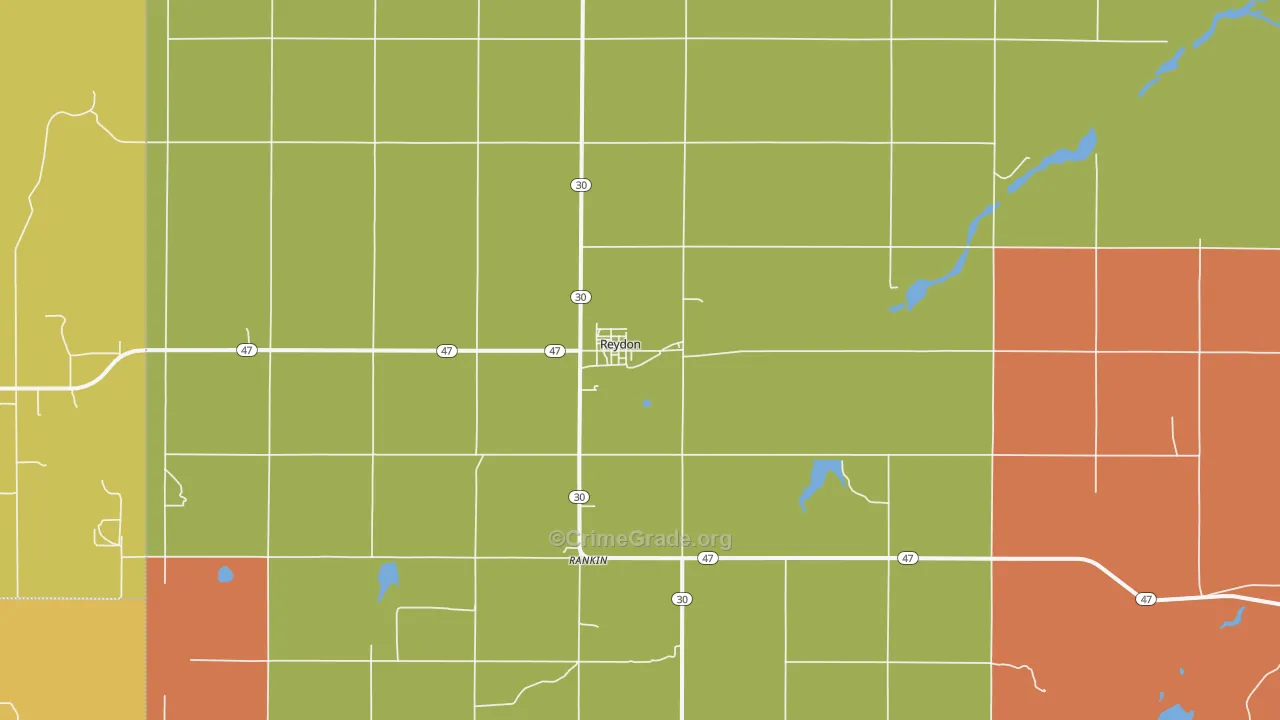 Reydon, OK Map of Assault Rates