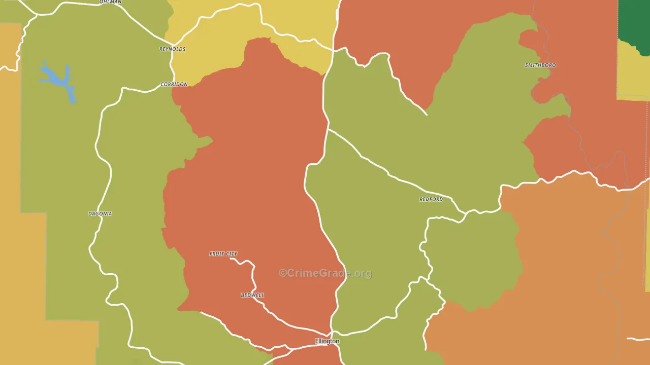 Reynolds County, MO Map of Assault Rates