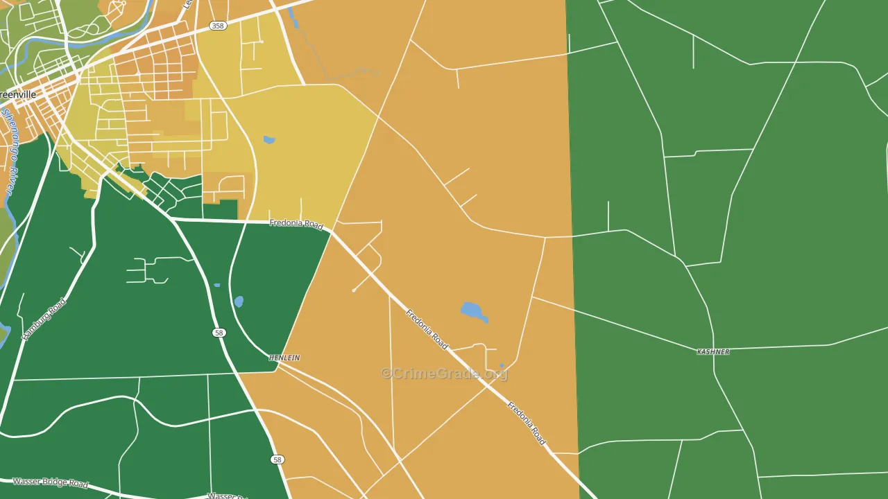 Reynolds Heights, PA Map of Assault Rates