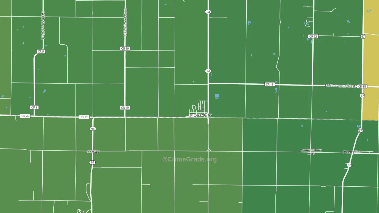 Reynolds, IL Map of Assault Rates